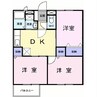 グリーンハイム Ａ棟 3DKの間取り