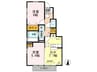 コージーコート植松　Ａ棟 2DKの間取り