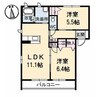 グランドレガシー　A棟 2LDKの間取り