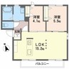 ディアスマツモト 2LDKの間取り