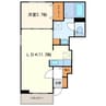 ベルハーモニーA棟 1LDKの間取り