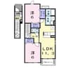 植松グランコート Ａ 2LDKの間取り
