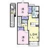 植松グランコート Ａ 2LDKの間取り