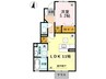 ヴィッラ ヴェルデ 1LDKの間取り