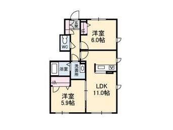 間取図 シャーメゾン華浦