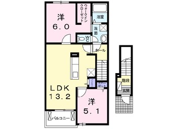 間取図 山陽本線（中国）/防府駅 バス7分岸津下車:停歩7分 2階 築9年