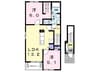 アンソレイエⅡ号館 2LDKの間取り