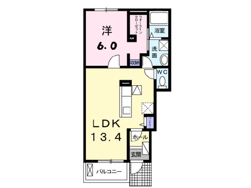 間取図 アンソレイエⅡ号館