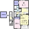 BEST HOUSEⅢD 2LDKの間取り