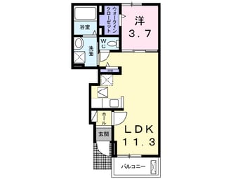 間取図 山陽本線（中国）/防府駅 バス10分自力東下車:停歩5分 1階 築10年