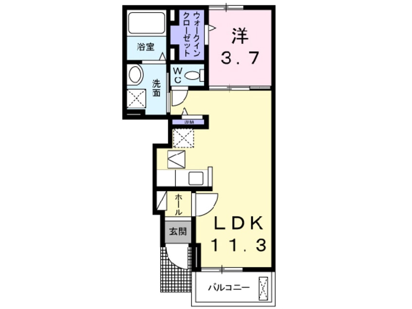 間取図 山陽本線（中国）/防府駅 バス10分自力東下車:停歩5分 1階 築10年