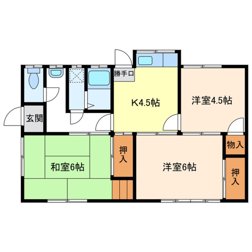 間取図 山陽本線（中国）/防府駅 バス13分スポーツセンター入り口下車:停歩1分 1階 築50年