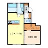 エイブルメゾン高井ＥＡＳＴ 1LDKの間取り