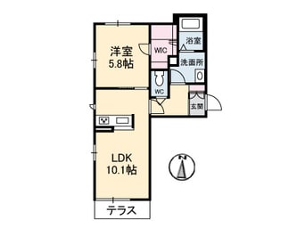 間取図 山陽本線（中国）/防府駅 徒歩9分 1階 築9年
