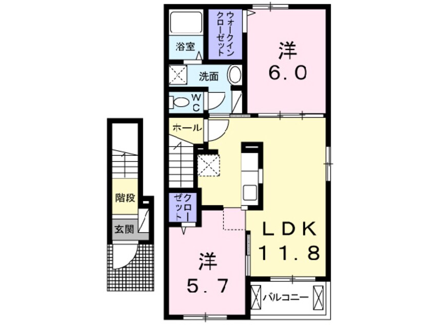 間取図 プリム　ヴェール
