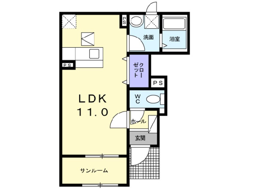 間取図 メゾンド・クリスタルB