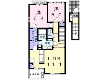 間取図 山陽本線（中国）/防府駅 バス5分開出下車:停歩7分 2階 築9年