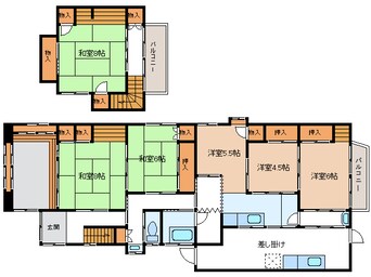 間取図 山陽本線（中国）/防府駅 バス22分工業団地東海カーボン前下車:停歩7分 1-2階 築47年