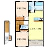 エイブルメゾン佐波 2LDKの間取り