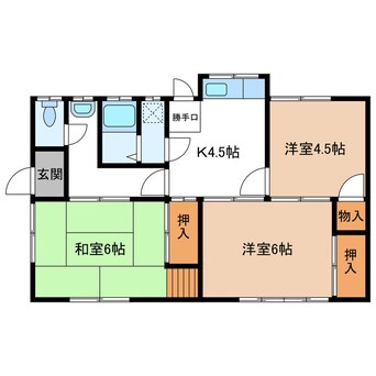 間取図 山陽本線（中国）/防府駅 バス13分スポーツセンター入口下車:停歩1分 1階 築50年