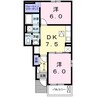 オストラーゼン　ミルト 2DKの間取り