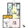 サイド 1Kの間取り