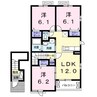 クオーレⅢ 3LDKの間取り