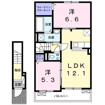 間取図 山陽本線（中国）/防府駅 バス10分柳原下車:停歩9分 2階 築5年