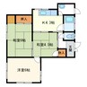 古祖原貸家1号棟(1-7南） 3Kの間取り