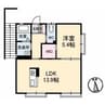エクラージュＳ 1LDKの間取り