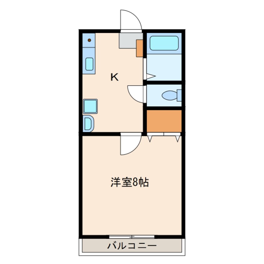 間取図 山陽本線（中国）/防府駅 バス3分高倉下車:停歩7分 2階 築21年