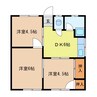 藤井アパート 3DKの間取り