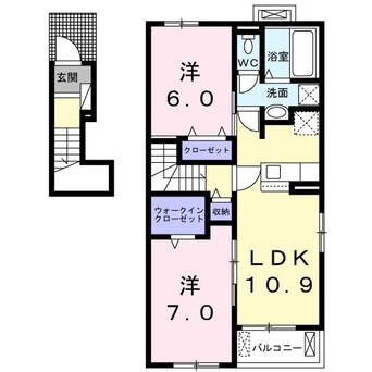 間取図 ＧＡＲＤＥＮ-O岩畠Ｂ