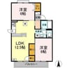 メゾン華城Ｂ 2LDKの間取り