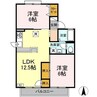 メゾン華城Ｂ 2LDKの間取り