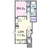 エスパースHOUFU　Ⅱ 1LDKの間取り