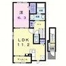 フレーシュ・ベルA 1LDKの間取り