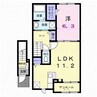 フレーシュ・ベルB 1LDKの間取り