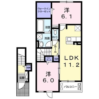 間取図 QUEEN’ｓ．Ｋ Ⅰ