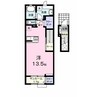 三田尻１丁目アパート 1Rの間取り