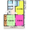 ラフォーレ西沢Ⅱ 2DKの間取り