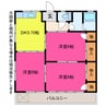 栗木山ハイツ 3DKの間取り