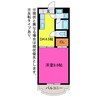エクシード御油 1DKの間取り