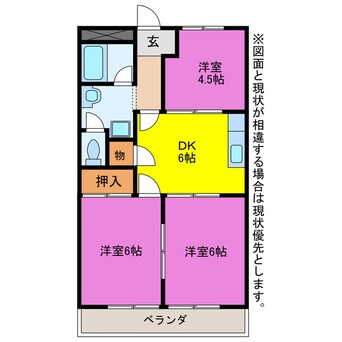 間取図 サンハイツナカムラ