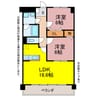 スターフィールド７番館 2LDKの間取り