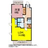 スターフィールド７番館 1LDKの間取り