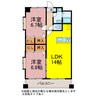 ガーランド 2LDKの間取り
