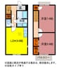 サンヴィラージュ 2LDKの間取り