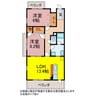 リベルテＯＮＥ 2LDKの間取り