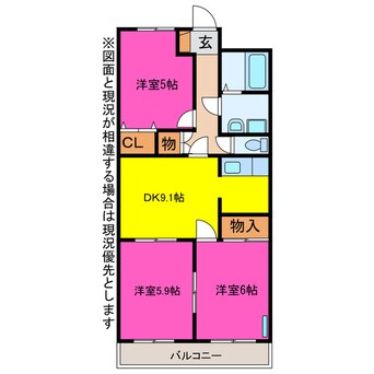 間取図 ファミリーメゾン新城